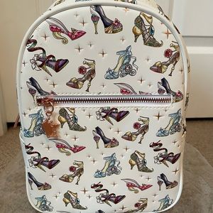 NWOT Loungefly Disney Princess Heels Shoes Mini Backpack